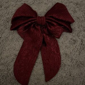 Elegant Burgundy Hair Bow